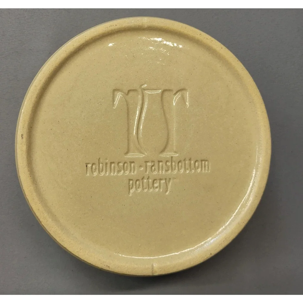 Robinson Ransbottom Pottery Stoneware Ramekin Custard Cup Beige Round Bowl Crock